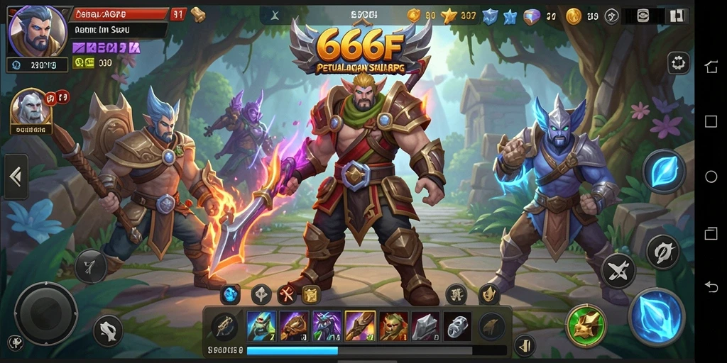 Tampilan gameplay menegangkan dalam 666F, penuh aksi dan petualangan.