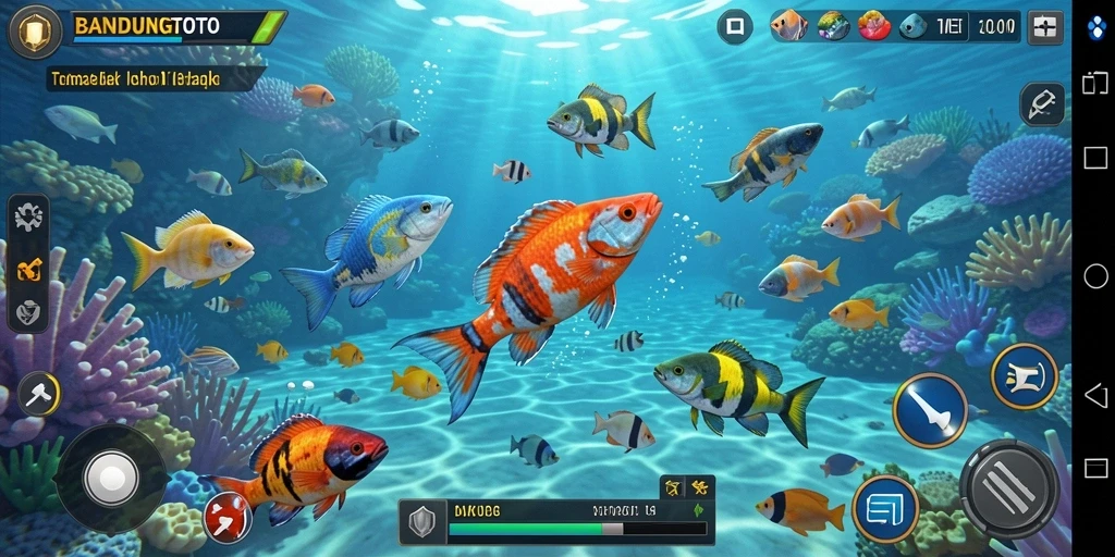 Tampilan gameplay menembak ikan yang seru di BANDUNGTOTO.