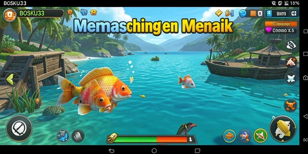 Gameplay seru menangkap ikan di BOSKU33.