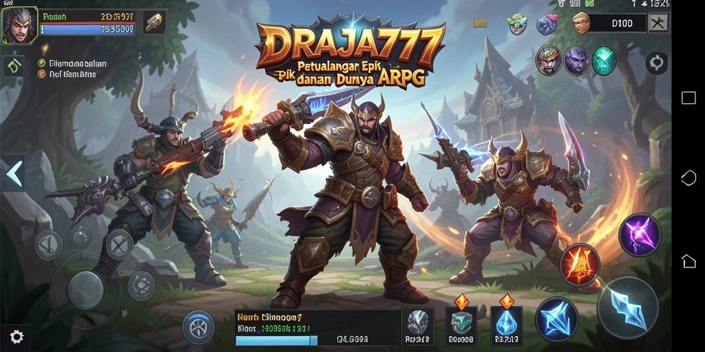 Screenshot gameplay DRAJA777 menunjukkan pertarungan dinamis yang menarik.