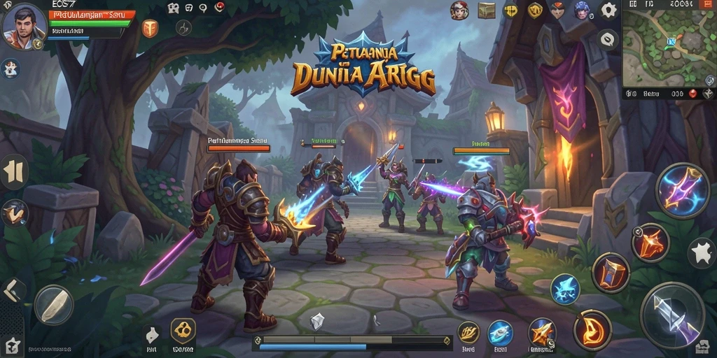 Tampilan gameplay ARPG yang menegangkan dan menarik dari EOS77.