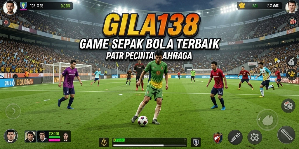 Tampilan gameplay menegangkan saat tim berjuang untuk mencetak gol.