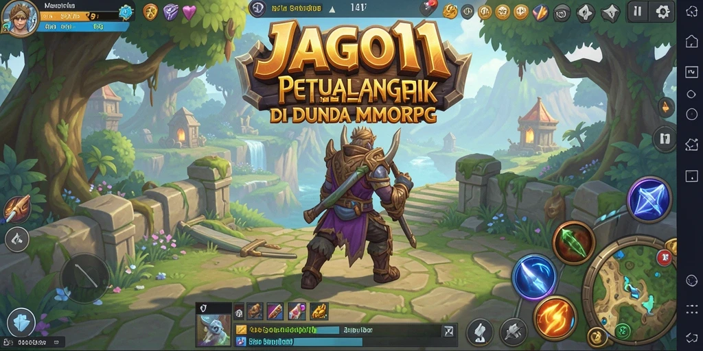 Tangkapan layar menunjukkan pertarungan seru dalam dunia MMORPG JAGO11.