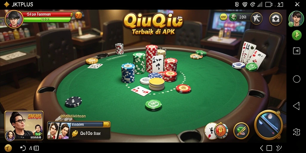 Tampilan gameplay QiuQiu yang menarik dan dinamis di JKTPLUS.