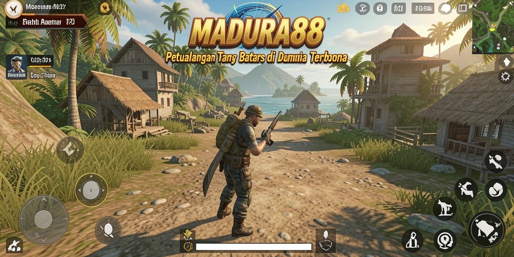 Menampilkan gameplay seru dalam dunia terbuka MADURA88.