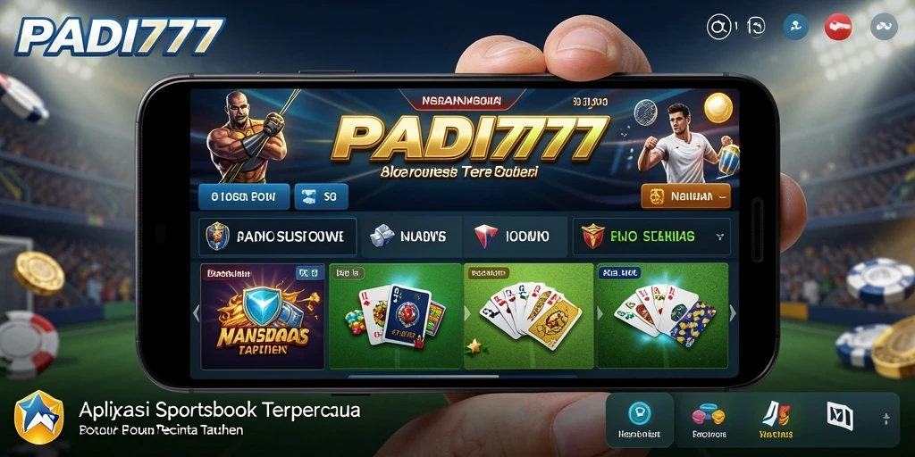 Screenshot PADI777 menampilkan antarmuka taruhan olahraga yang sederhana dan menarik.