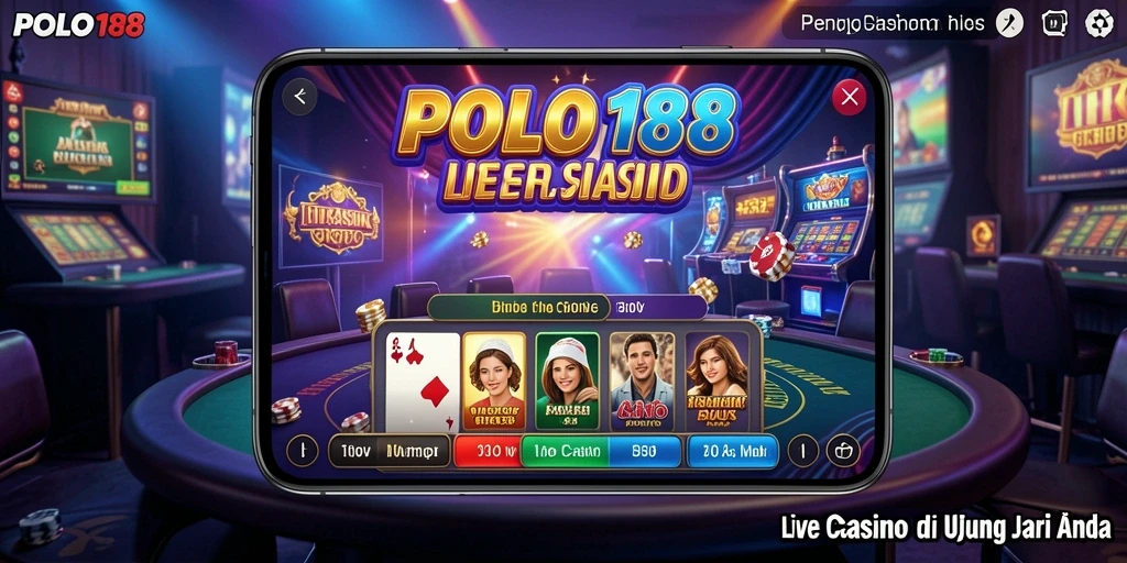 Screenshot gameplay POLO188 dengan dealer langsung yang profesional.