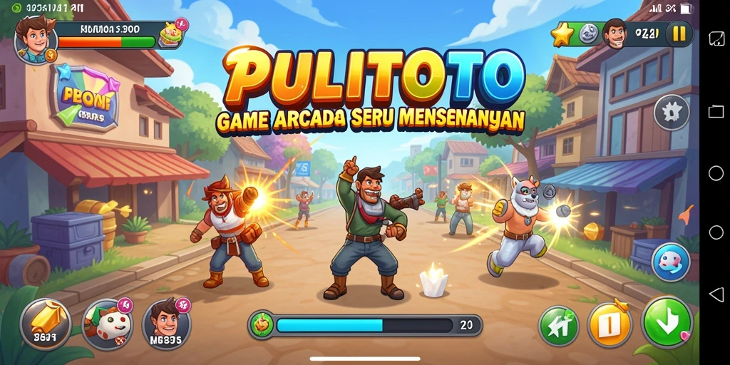Screenshot gameplay PULITOTO yang menunjukkan momen seru permainan Arcade.