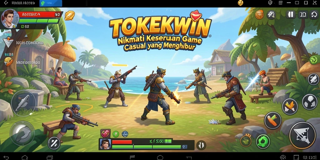 Tampilan menarik dari gameplay seru TOKEKWIN yang penuh warna.
