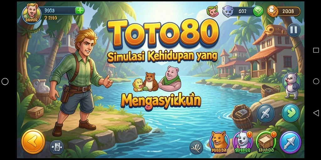 Tampilan gameplay TOTO80 yang menarik dan penuh warna.