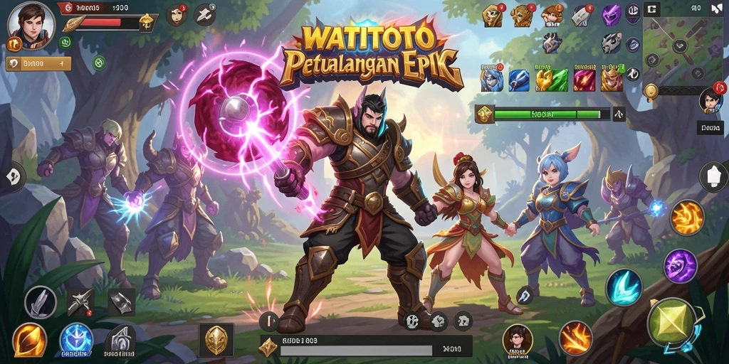 Tampilan gameplay menarik dari WATITOTO dalam dunia RPG.