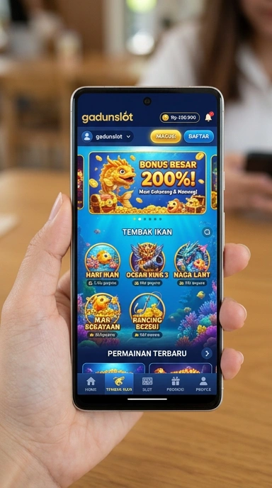 Tampilan antarmuka aplikasi gadunslot yang menarik.